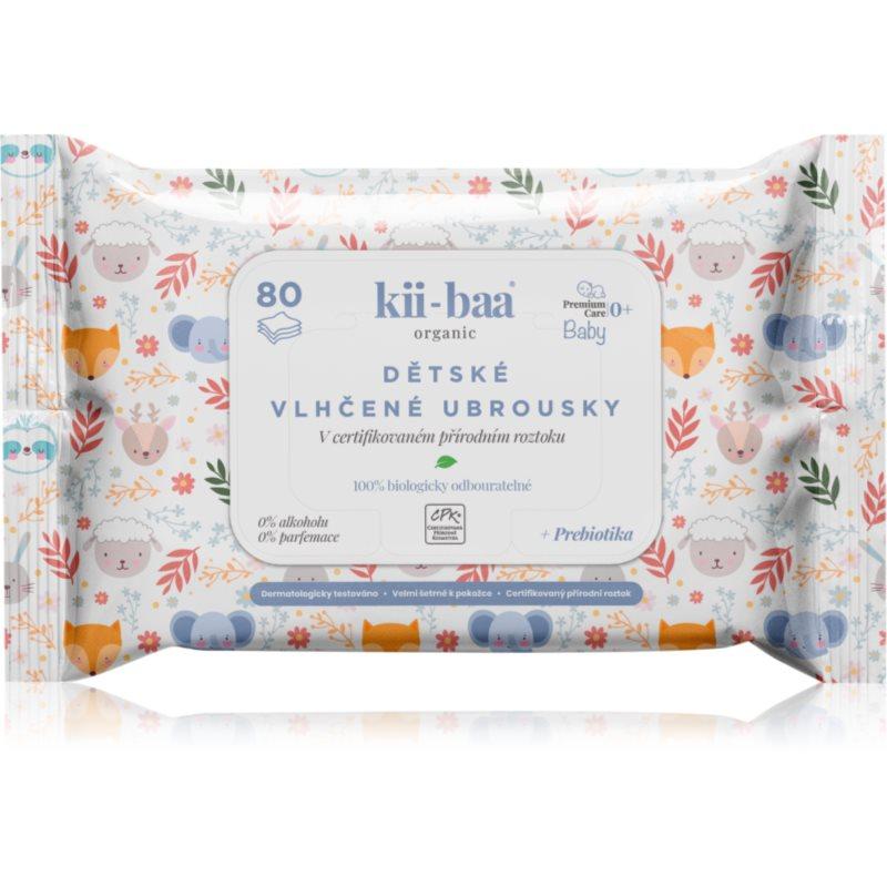 kii-baa® organic Baby Premium Care vlhčené ubrousky pro děti pro citlivou pokožku 80 ks