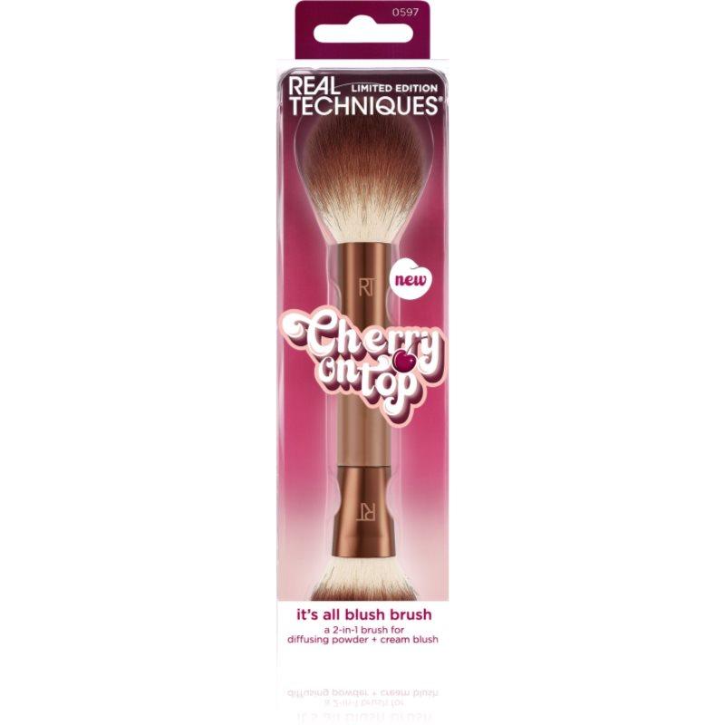 Real Techniques Cherry On Top It´s All Blush Brush oboustranný štětec na tvářenku 1 ks