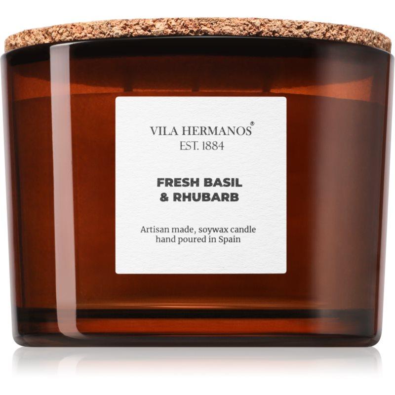 Vila Hermanos Apothecary Fresh Basil & Rhubarb vonná svíčka 350 g
