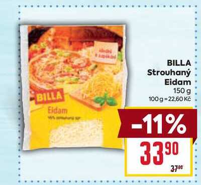 BILLA Strouhaný Eidam 150 g 