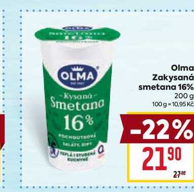 Olma Zakysaná smetana 16% 200 g
