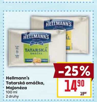 Hellmann's Tatarská omáčka, Majonéza 100 ml
