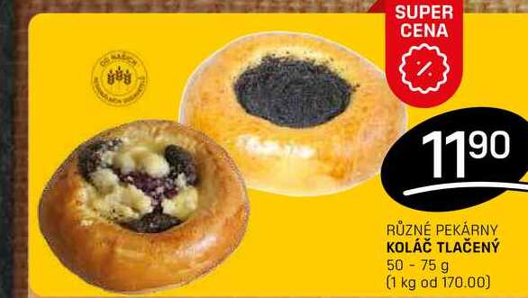 KOLÁČ TLAČENÝ 50-75 g