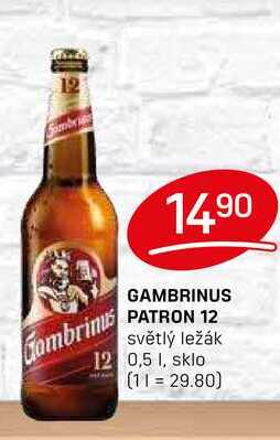 GAMBRINUS PATRON 12 světlý ležák 12 0,5l