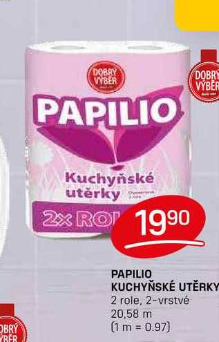 PAPILIO KUCHYŇSKÉ UTĚRKY 2 role, 2-vrstvé
