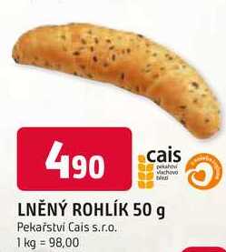 LNĚNÝ ROHLÍK 50 g 