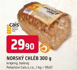 NORSKÝ CHLÉB 300 g krájený, balený 