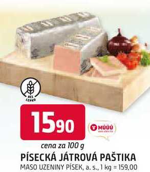 PÍSECKÁ JÁTROVÁ PAŠTIKA 100g