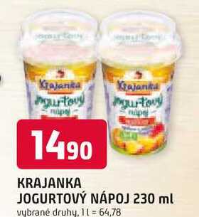 KRAJANKA JOGURTOVÝ NÁPOJ 230 ml 