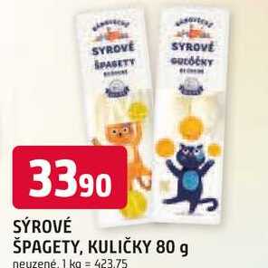 SÝROVÉ ŠPAGETY, KULIČKY 80 g