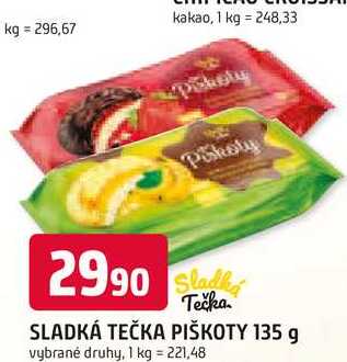 SLADKÁ TEČKA PIŠKOTY 135 g