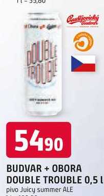 BUDVAR + OBORA DOUBLE TROUBLE 0,5l