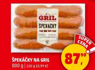 ŠPEKÁČKY NA GRIL, 800 g 