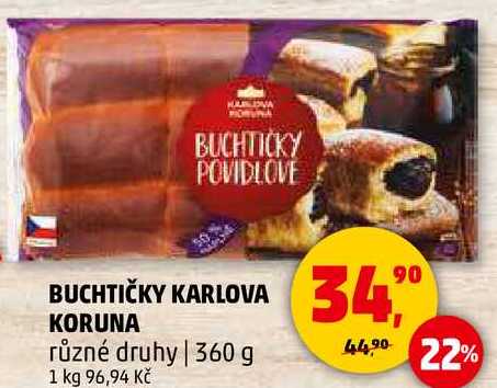 BUCHTIČKY KARLOVA KORUNA různé druhy, 360 g 