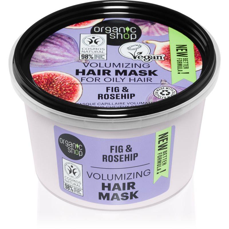 Organic Shop Organic Fig & Rosehip pečující maska pro lesk a hebkost vlasů 250 ml