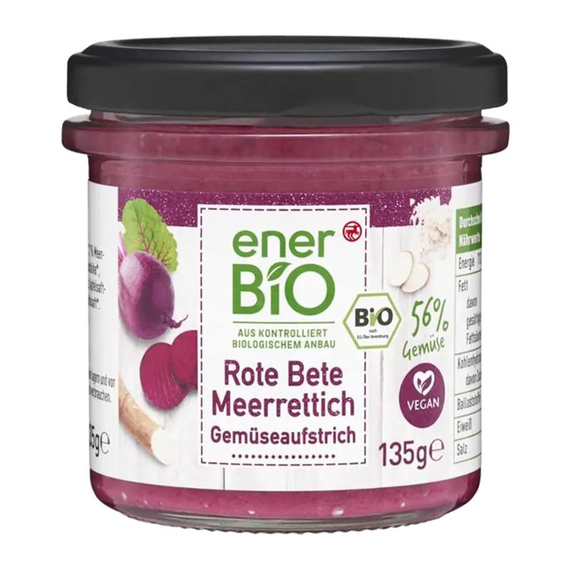 enerBiO BIO pomazánka s červenou řepou a křenem, 135 g