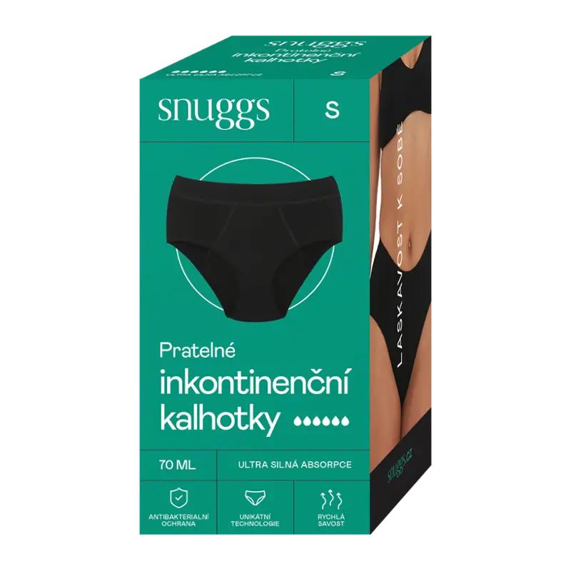 Snuggs Inkontinenční kalhotky černé Vel. S, 1 ks