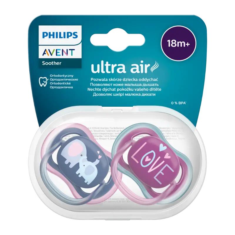 Avent Dudlík Ultra air pro dívky 18+ měs., 2 ks