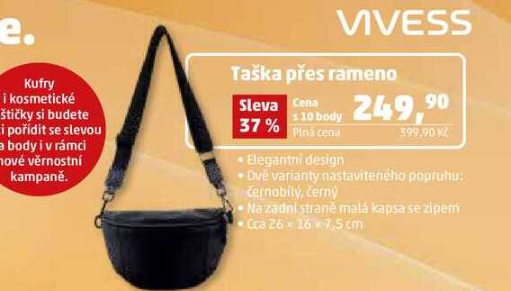 VIVESS Taška přes rameno, Cca 26 x 16 x 7,5 cm 