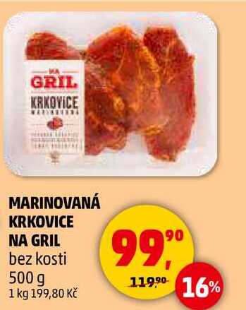 MARINOVANÁ KRKOVICE NA GRIL bez kosti, 500 g