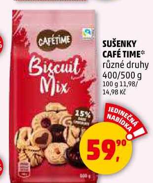 SUŠENKY CAFÉ TIME různé druhy, 400/500 g  