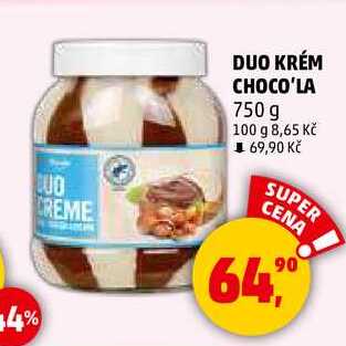 DUO KRÉM CHOCO'LA, 750 g 