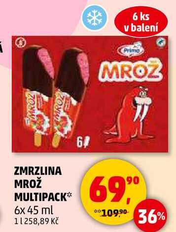 ZMRZLINA MROŽ MULTIPACK, 6x 45 ml 