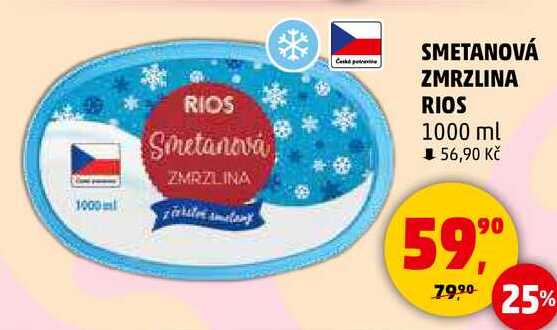 SMETANOVÁ ZMRZLINA RIOS, 1000 ml 