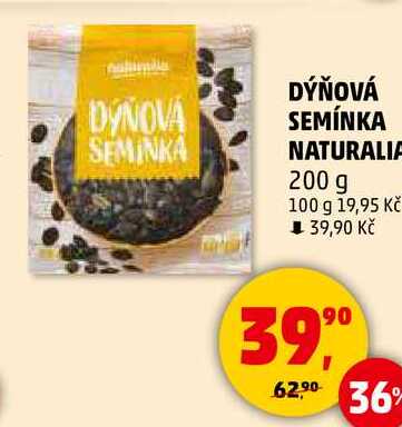DÝŇOVÁ SEMÍNKA NATURALIA, 200 g 
