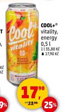 COOL+ vitality, energy, 0,5 l