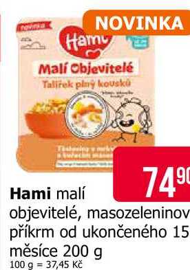 Hami masozeleninový příkrm 200g, vybrané  druhy talířek