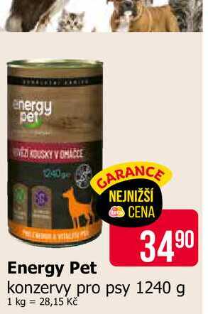 Energy Pet konzervy pro psy 1240 g