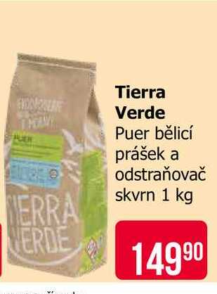 Tierra Verde Puer bělicí prášek a odstraňovač skvrn 1 kg 