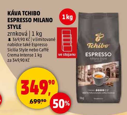 KÁVA TCHIBO ESPRESSO MILANO STYLE zrnková, 1 kg  