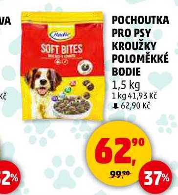 POCHOUTKA PRO PSY KROUŽKY POLOMĚKKÉ BODIE, 1,5 kg  