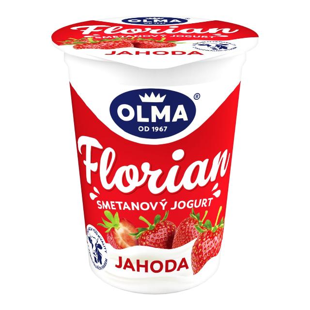 Olma Florian smetanový jogurt jahoda