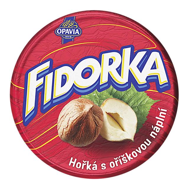 Opavia Fidorka hořká s oříškovou náplní