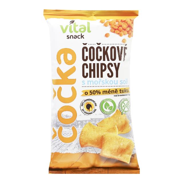 Čočkové chipsy mořská sůl