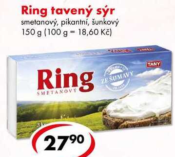Ring tavený sýr, 150 g 