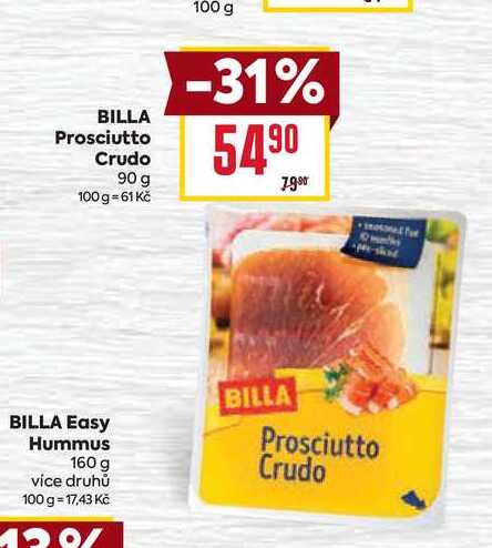 BILLA Prosciutto Crudo 90 g