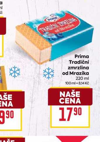 Prima Tradiční zmrzlina od Mrazíka 220 ml 