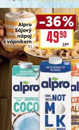 Alpro Sójový nápoj s vápníkem 1l v akci