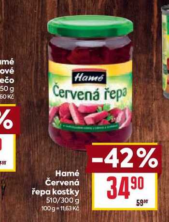 Hamé Červená řepa kostky 510/300 g