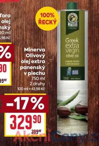 Minerva Olivový olej extra panenský v plechu 750 ml 