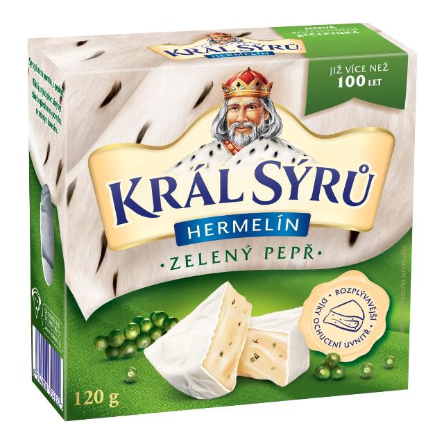 Král Sýrů Hermelín zelený pepř