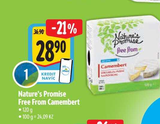  Nature's Promise Free From Camembert 120 g 