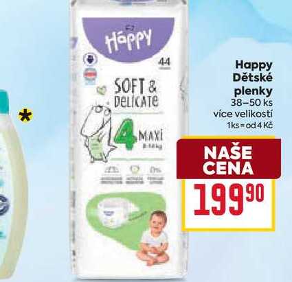 Happy Dětské MAXI plenky 38-50 ks 