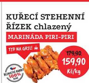 KUŘECÍ STEHENNÍ ŘÍZEK chlazený MARINÁDA PIRI-PIRI 1kg   