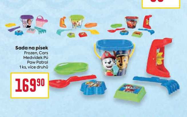 Sada na písek Frozen, Cars Medvídek Pú Paw Patrol 1 ks, více druhů 