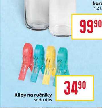 Klipy na ručníky sada 4 ks